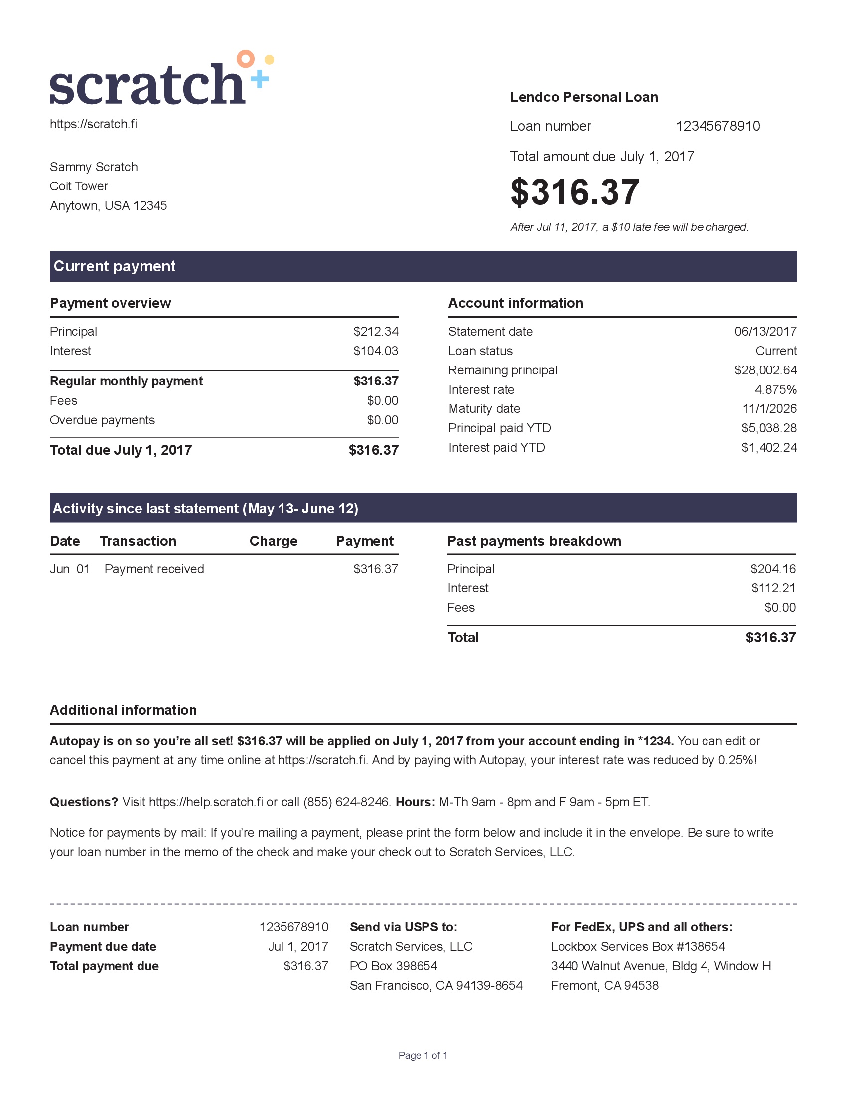 Understanding Your Loan Statement Scratch 3828