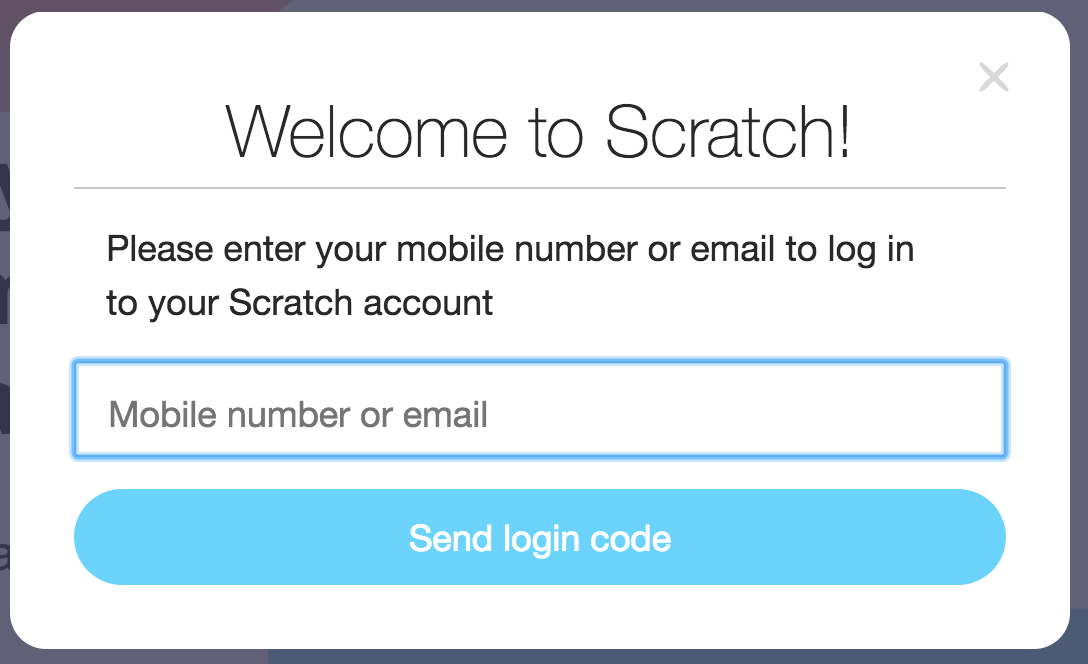 Receiving a verification code – Scratch